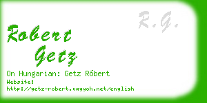 robert getz business card